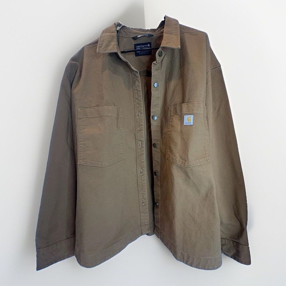 Carhartt W 3X Rugged Flex Loose Fit Heavyweight Duck Overshirt NWT 106621